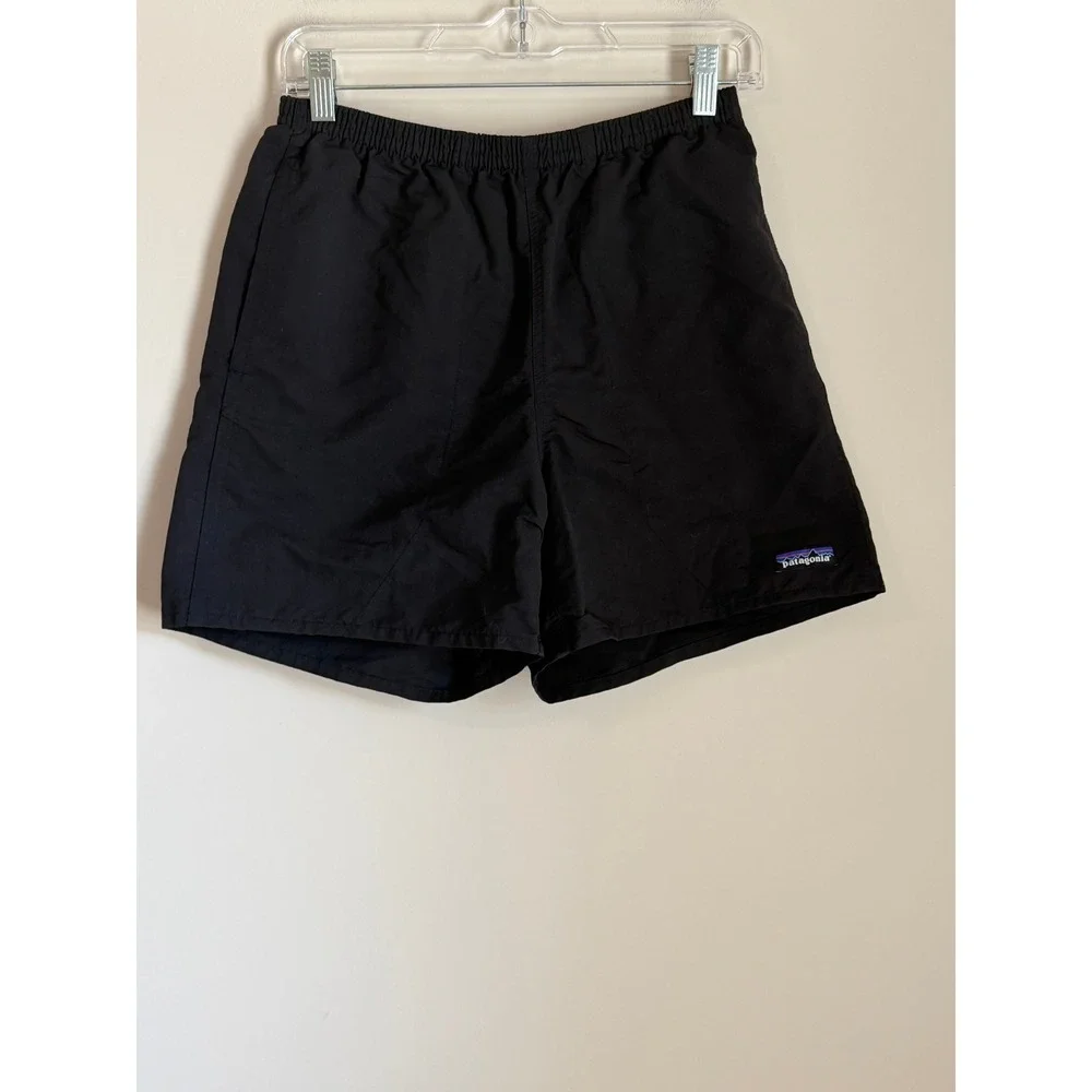 Patagonia Baggies Shorts Mens Small Black 5 inch Inseam Nylon Water Swim
